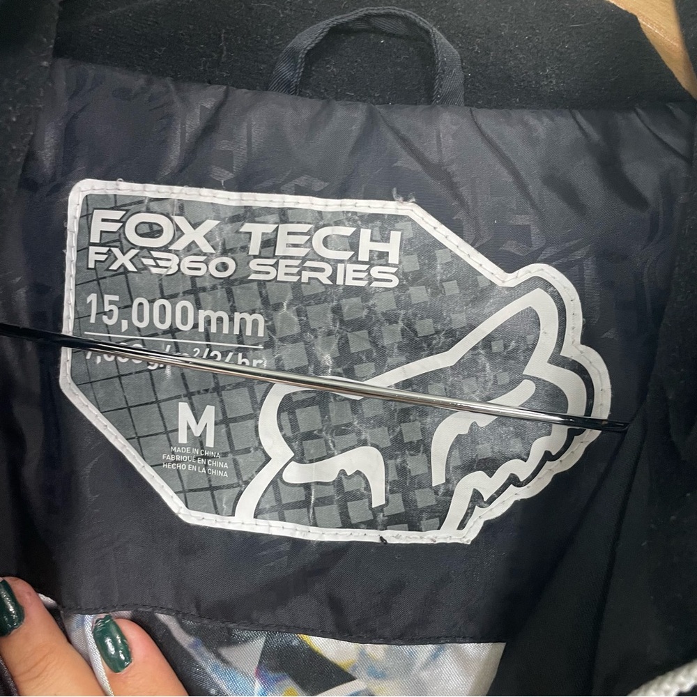 Fox Tech Racing FX-360 Recco Winter Snow Ski Jacket Men Sz Medium Gray Black 15K - Picture 9 of 15